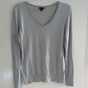H&M Light Blue-Grey V-Neck Sweater